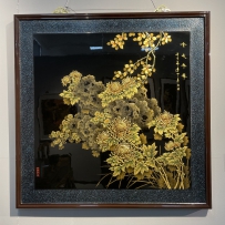 中国工艺美术大师梁中秀漆画作品：金色年华